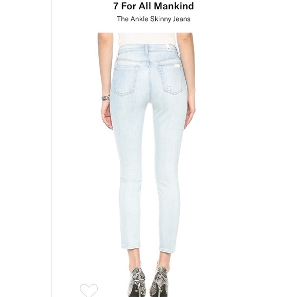 7 for all mankind skinny ankle jeans - Picture 2 of 7